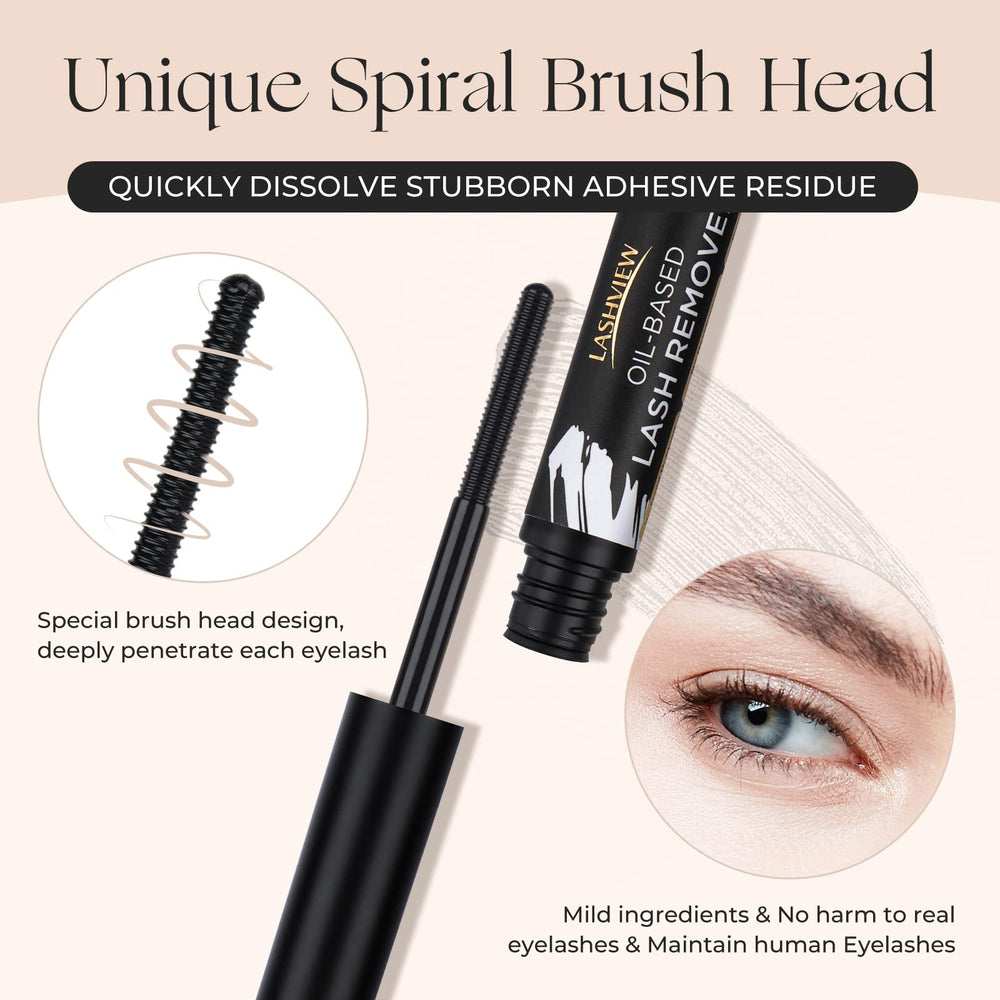 LASHVIEW oily texture drop demonstrating fast dissolving action
