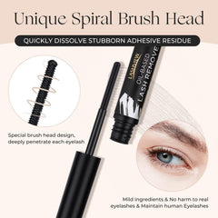 LASHVIEW oily texture drop demonstrating fast dissolving action