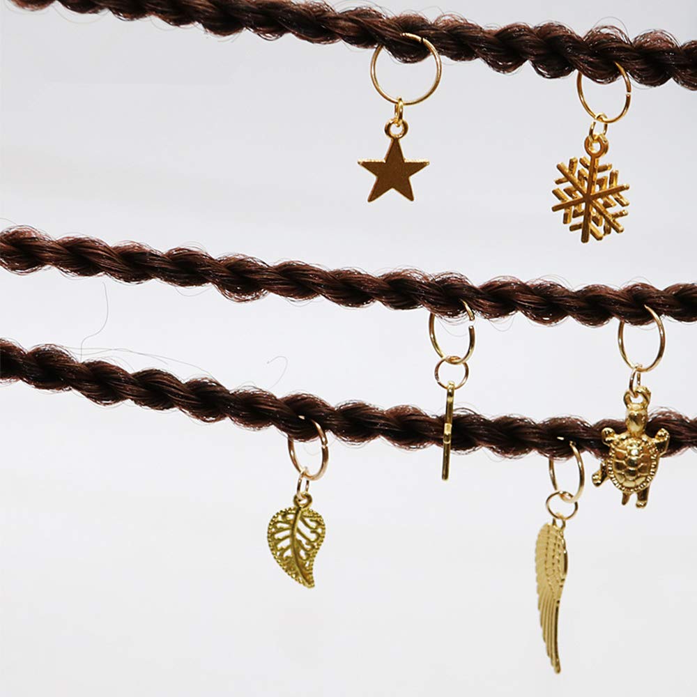 LASWISE styled braids with mixed charms showing fashionable finished look