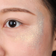 LATIBELL applied on cheek demonstrating easy application and glow potential