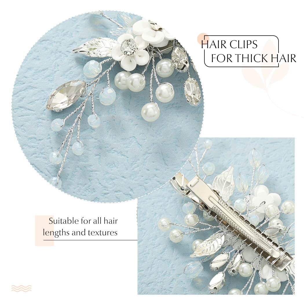 Latious barrette placed in half-up hairstyle adding romantic accent benefit