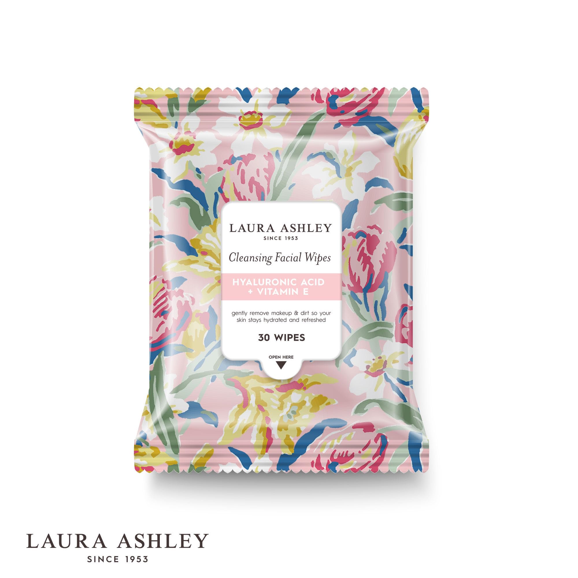 Laura Ashley ingredients label showing actives like retinol and vitamin C benefits