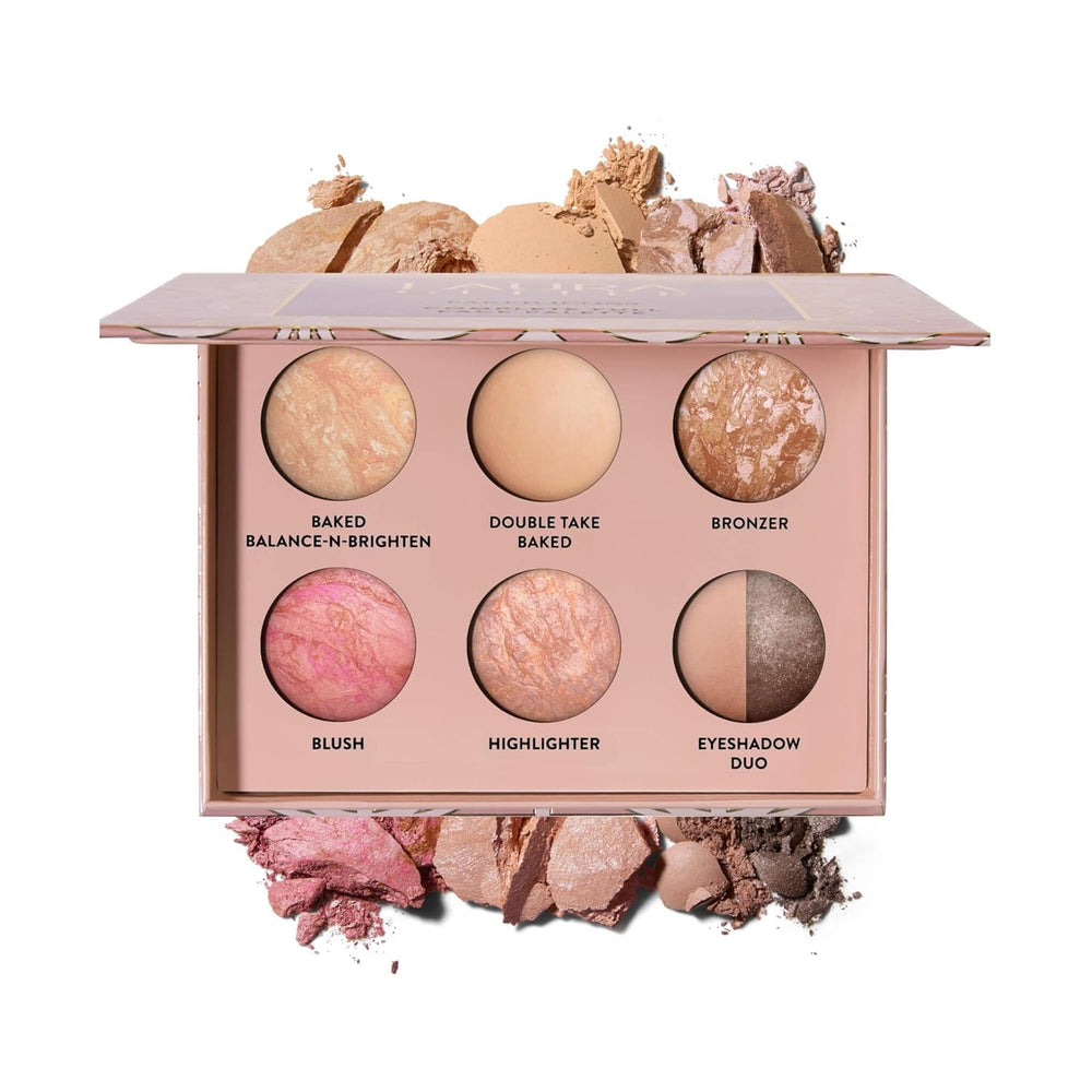 LAURA GELLER palette front open showing full-face layout and travel convenience