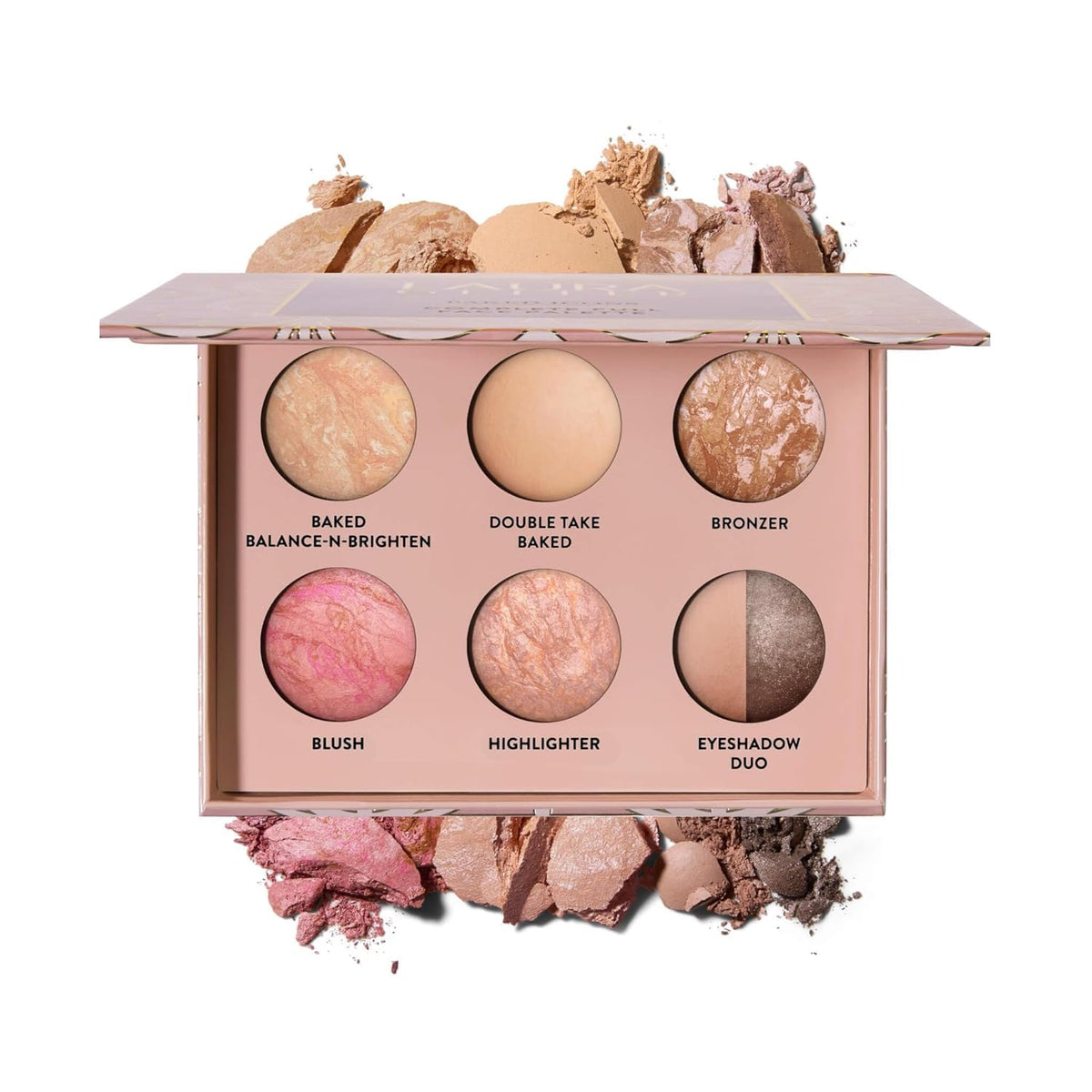 LAURA GELLER palette front open showing full-face layout and travel convenience
