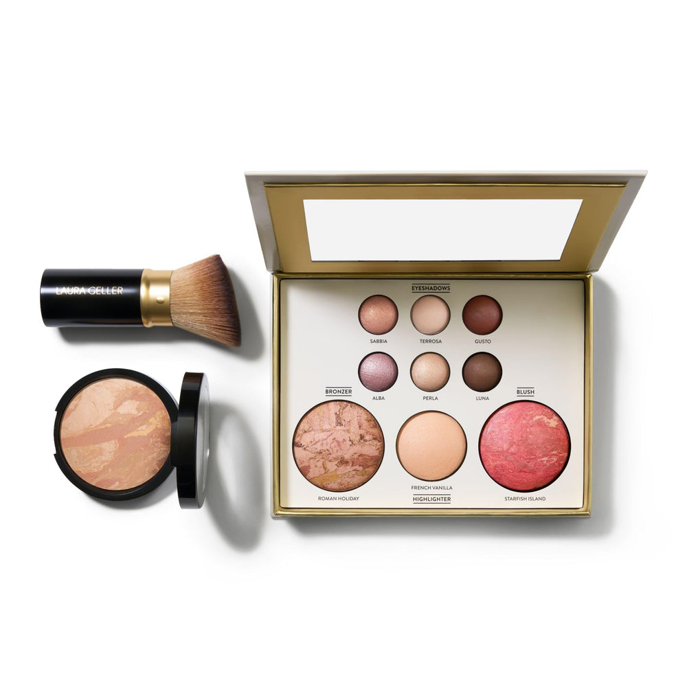 LAURA GELLER box front showing complete starter kit for gifting and travel