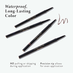 LAURA GELLER NEW YORK eyeliner in a makeup bag showing portability for on-the-go touch-ups