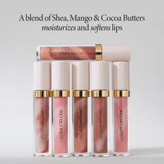 LAURA GELLER New York swatch on arm showing peachy-neutral shine and moisturizing finish