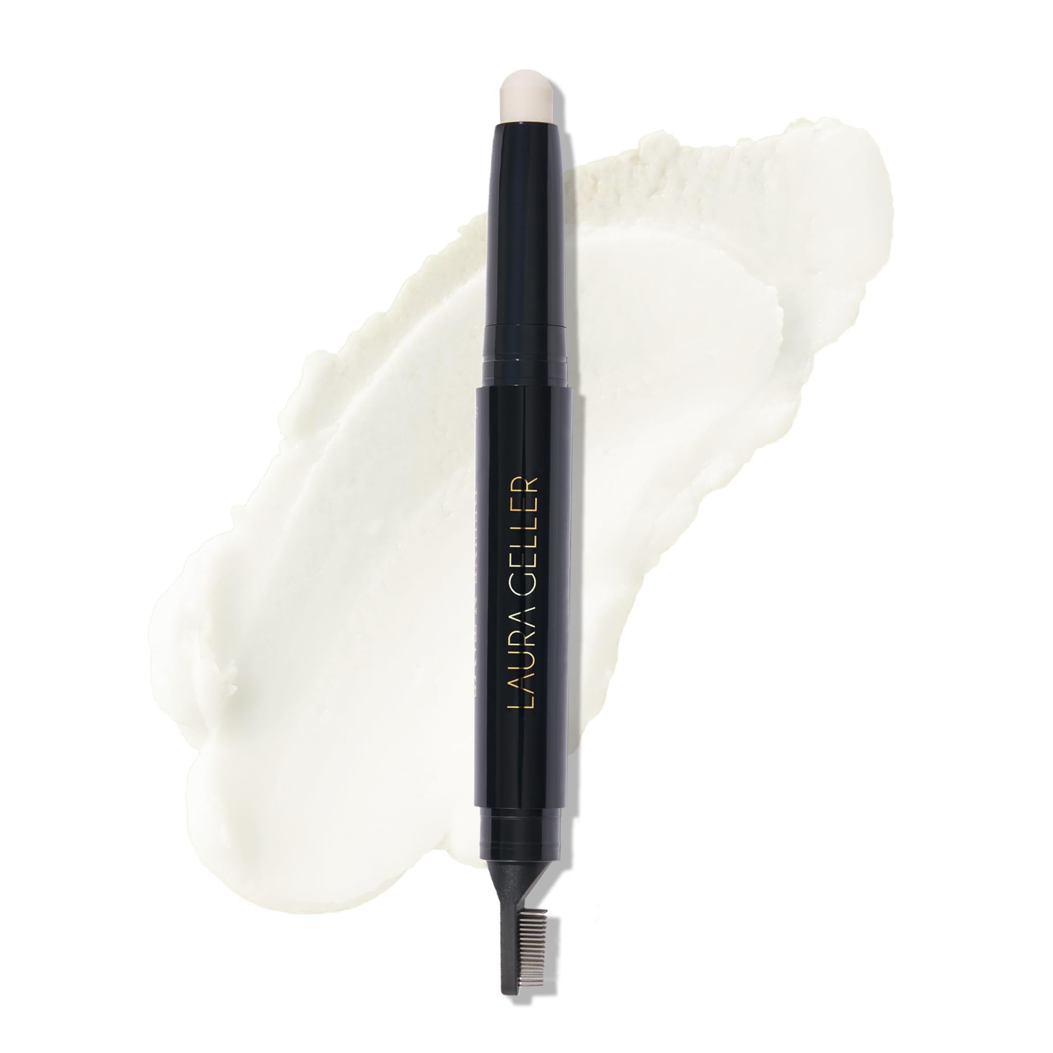 LAURA GELLER clear brow stick front view showing compact design and easy hold