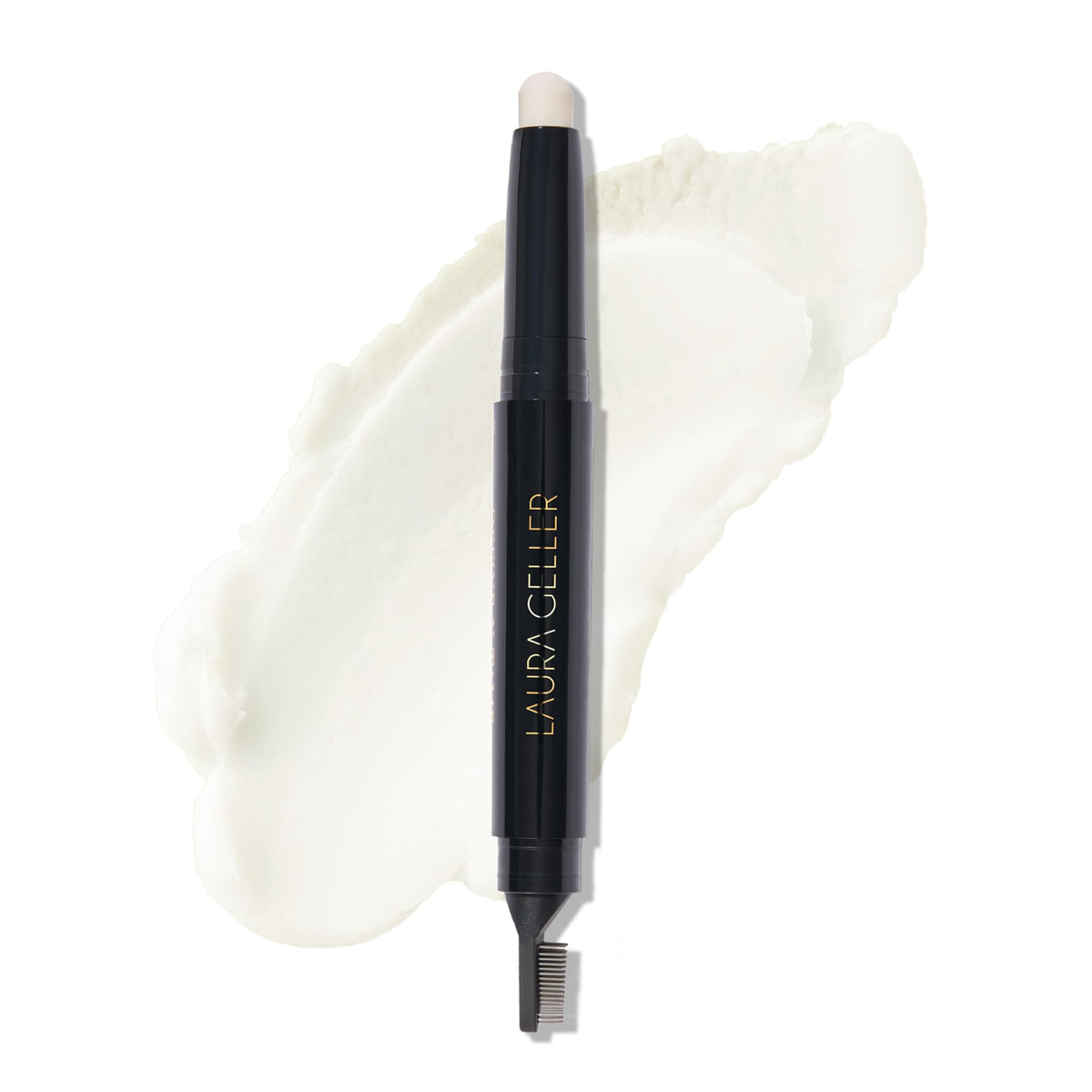 LAURA GELLER clear brow stick front view showing compact design and easy hold
