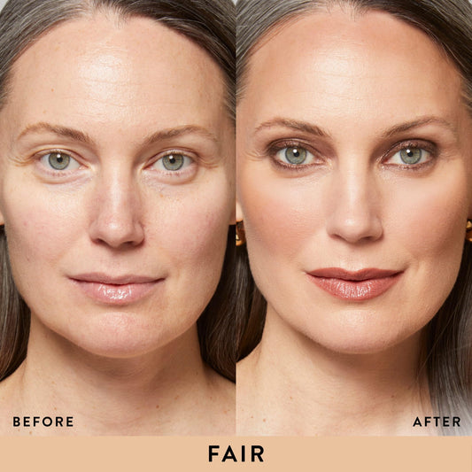 LAURA GELLER powder texture close-up demonstrating smooth blendability benefit