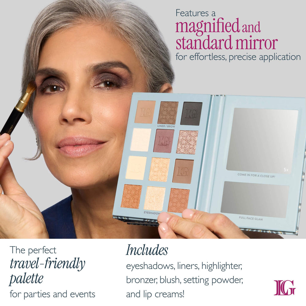 LAURA GELLER NEW YORK close-up of eyeshadows showing texture and blendable payoff