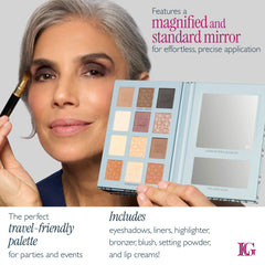 LAURA GELLER NEW YORK close-up of eyeshadows showing texture and blendable payoff