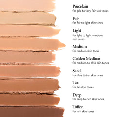 LAURA GELLER hand applying stick to cheek for fast, blendable coverage
