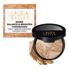LAURA GELLER NEW YORK compact front packaging shows product benefit of buildable coverage
