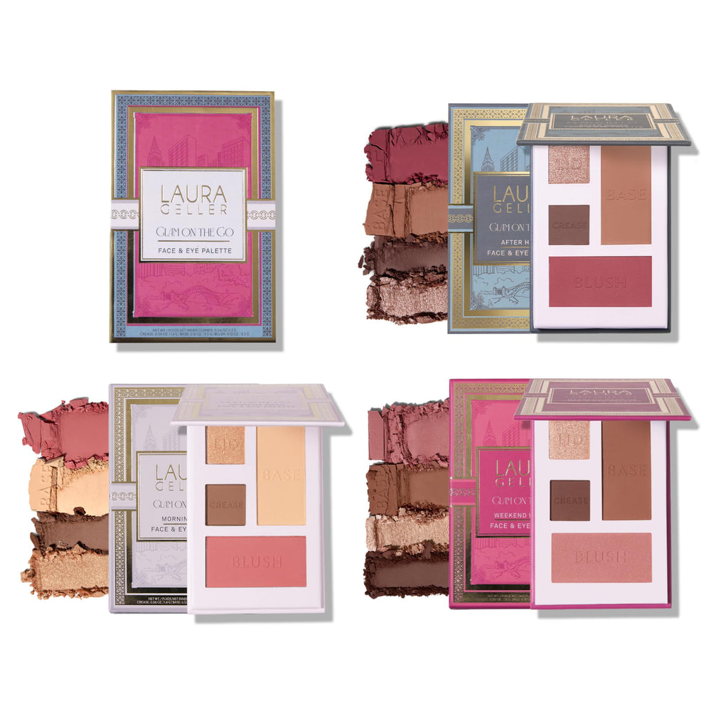 LAURA GELLER NEW YORK front packaging showing three boxed palettes and gifting appeal