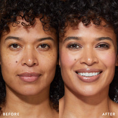 LAURA GELLER highlighter glow on cheekbone showing radiant finish and subtle luminosity