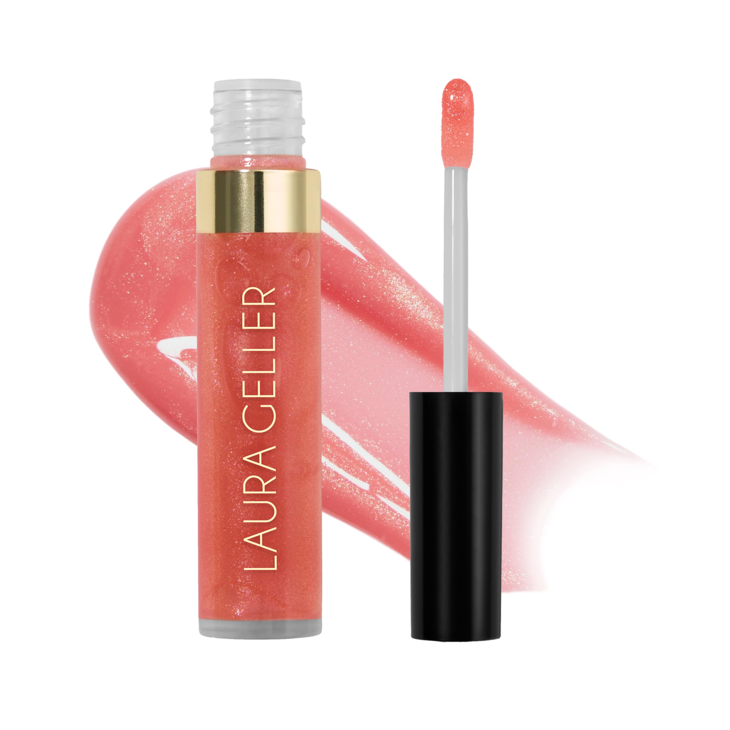 LAURA GELLER NEW YORK front packaging showing Honey Caramel gloss and brand