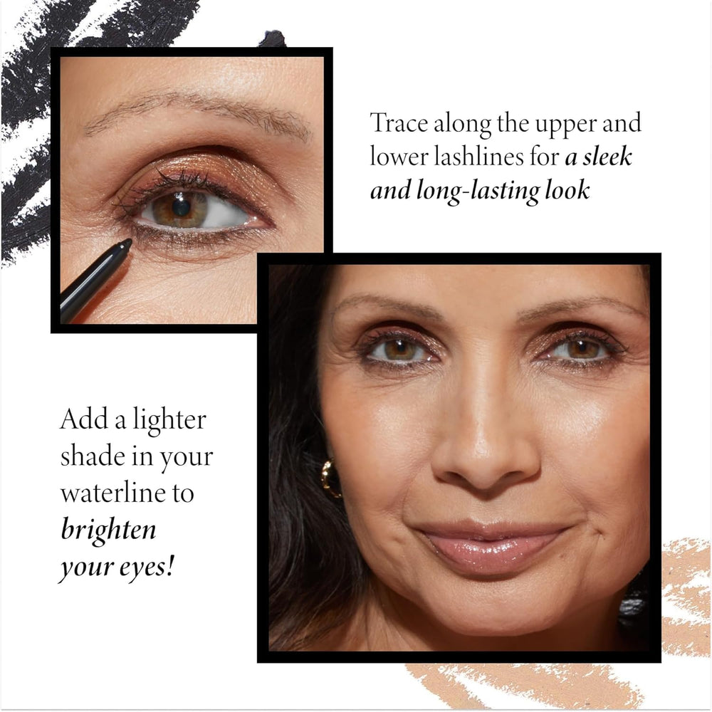 LAURA GELLER NEW YORK eyeliner applied to upper lid for defined lash enhancement