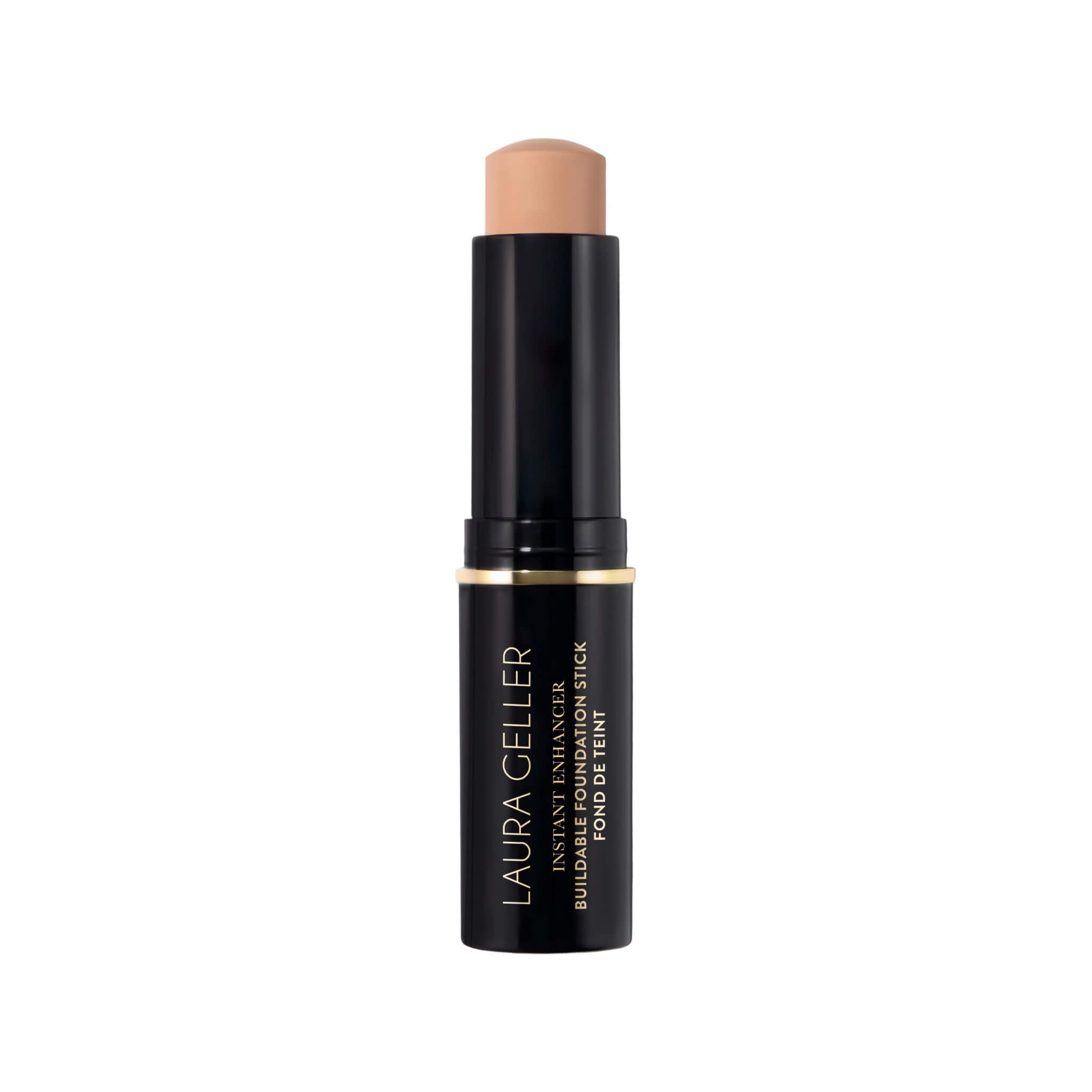 LAURA GELLER NEW YORK front view of foundation stick showing compact design and easy carry benefit
