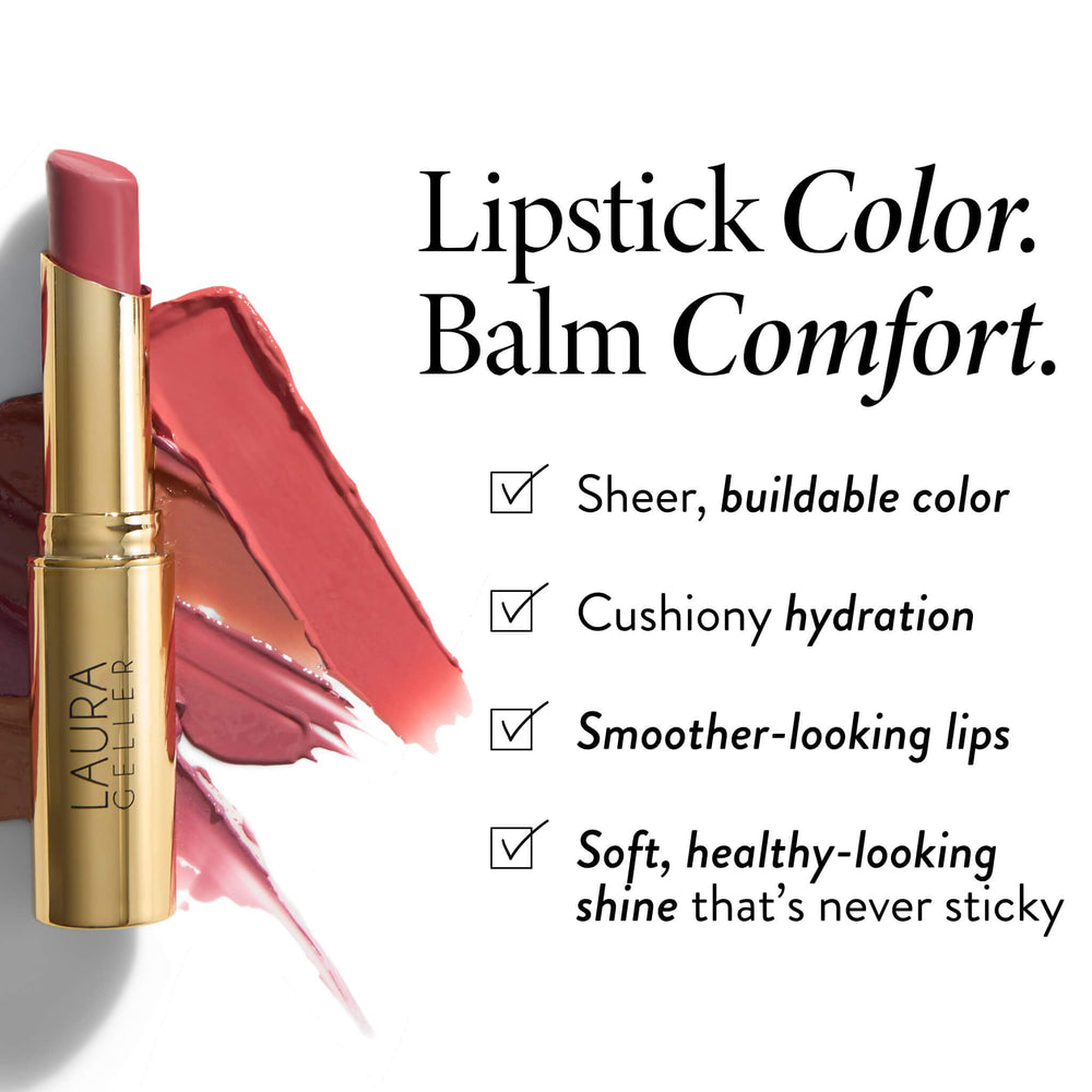 LAURA GELLER Jelly Balm texture close-up highlighting cushiony, hydrating finish