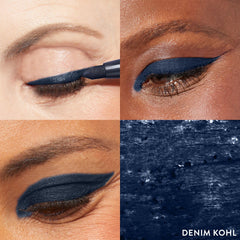 LAURA GELLER NEW YORK sharpened tip of Denim pencil for precise eyeliner control