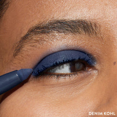 LAURA GELLER NEW YORK swatch of Denim on skin illustrating deep navy pigmentation