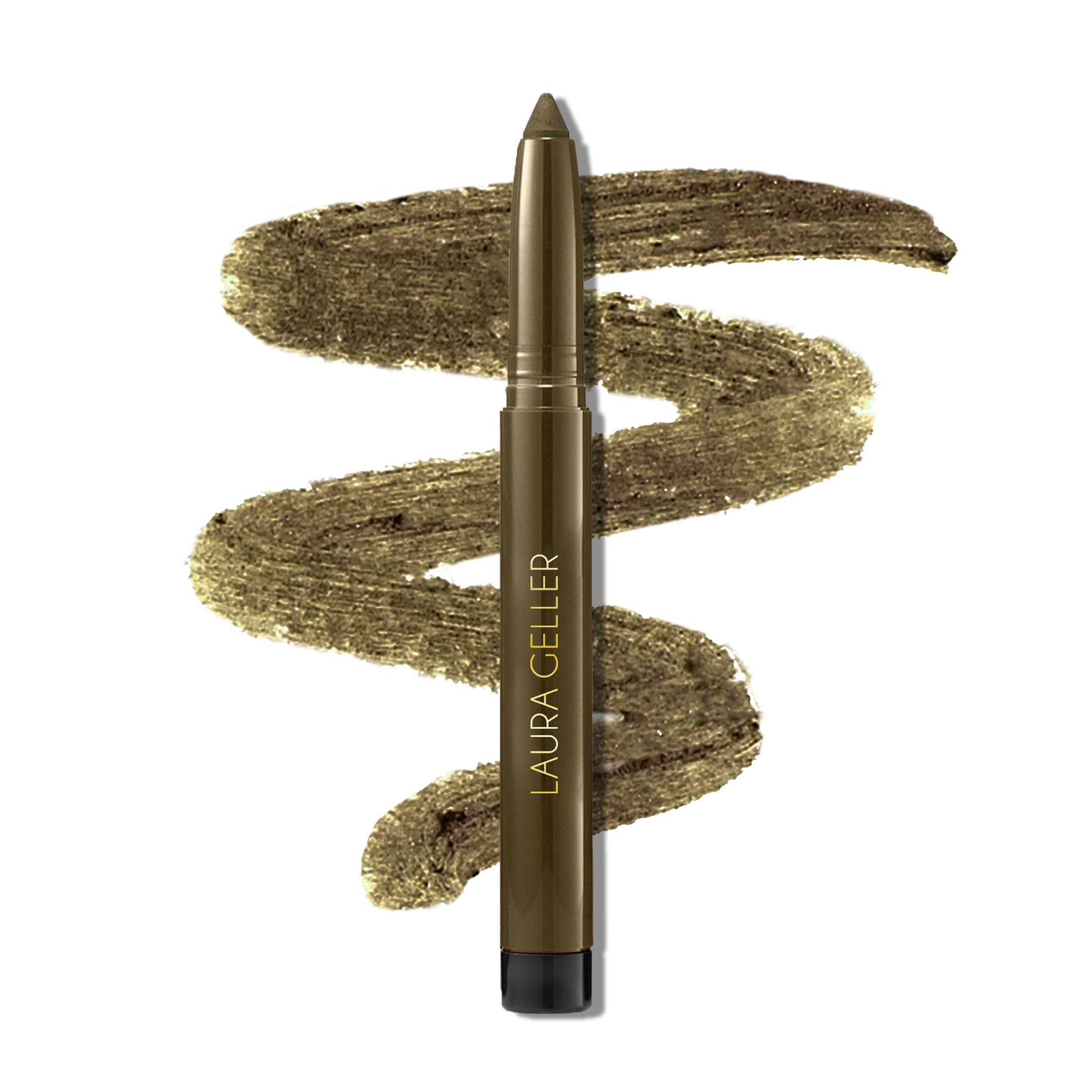 LAURA GELLER NEW YORK front view of Olive kohl pencil shows sleek design and rich color
