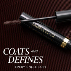 LAURA GELLER NEW YORK mascara duo styled on vanity to illustrate everyday use