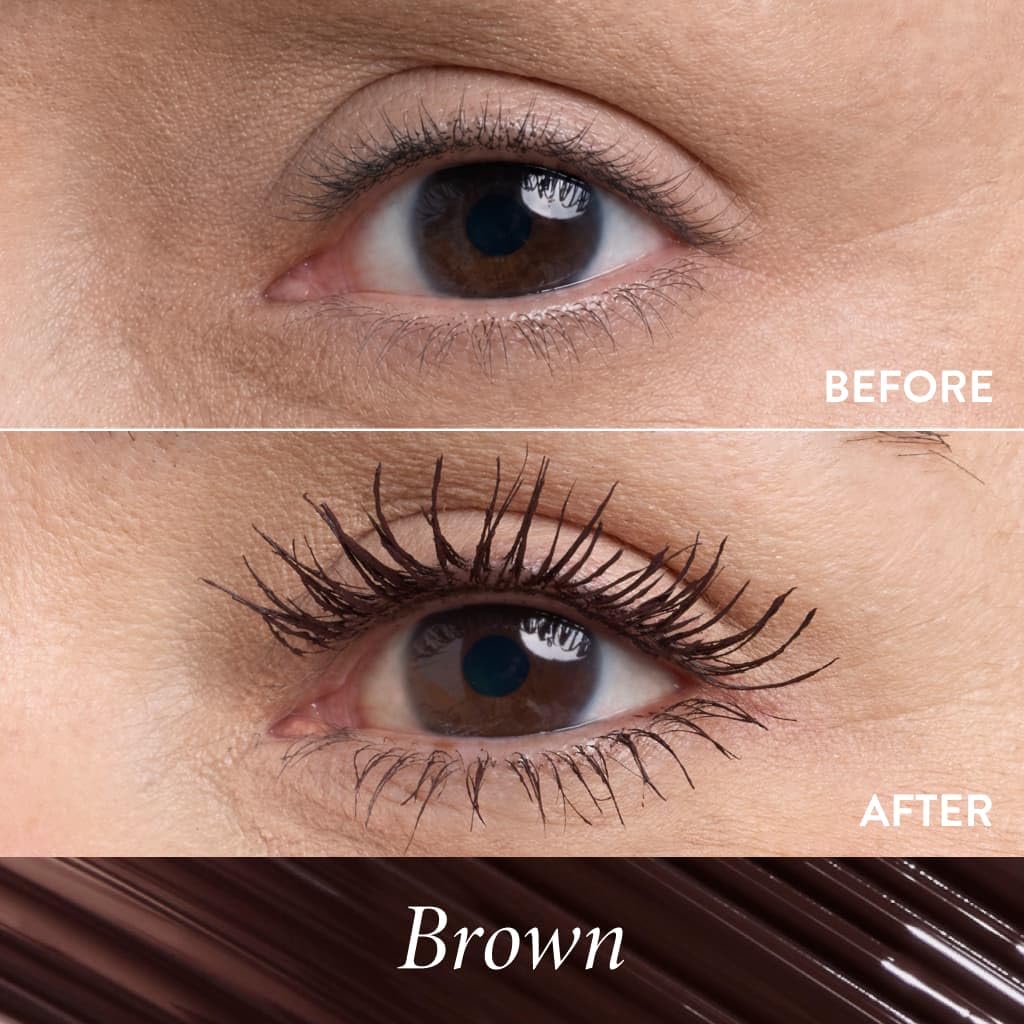 LAURA GELLER NEW YORK creamy mascara texture close-up demonstrating clump-free application
