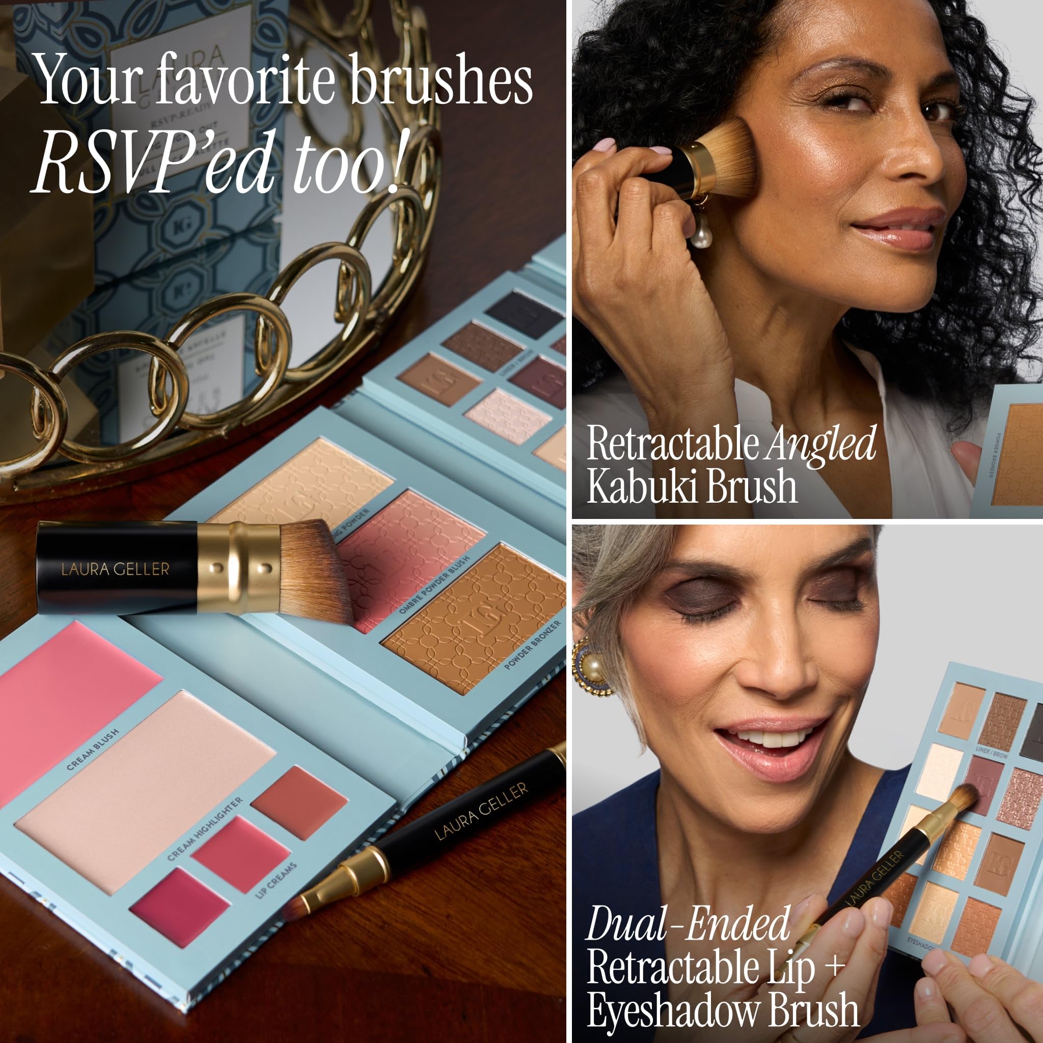 LAURA GELLER NEW YORK lifestyle image of finished party makeup demonstrating polished results