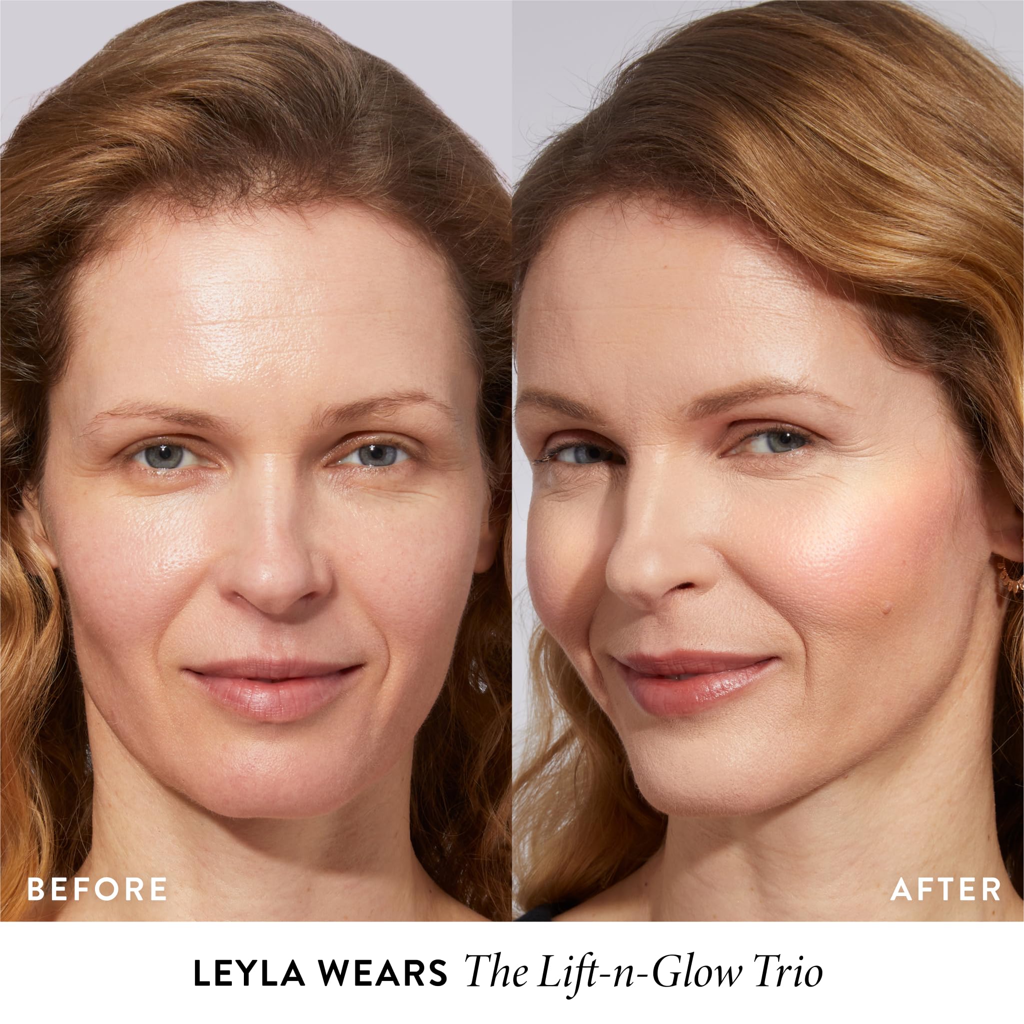 LAURA GELLER NEW YORK close-up of three baked shades showing luminous finish benefit