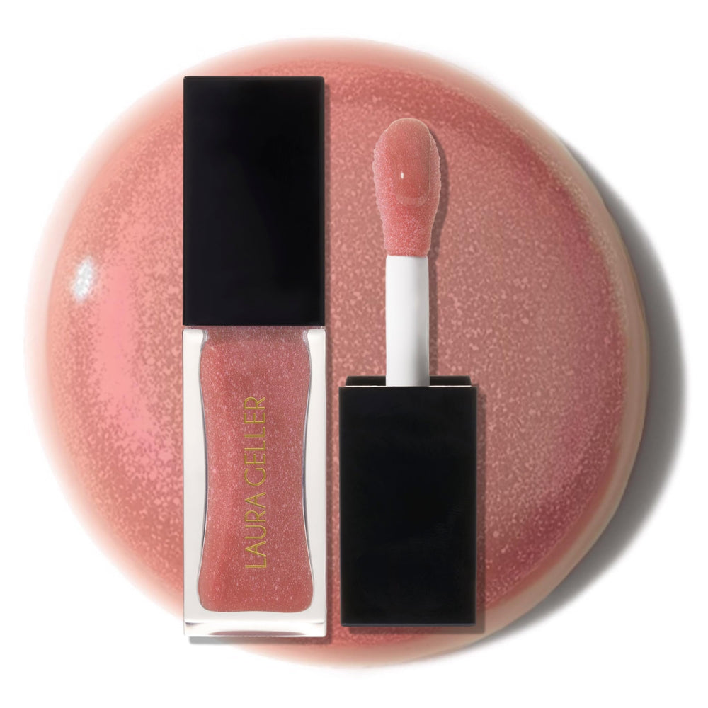 LAURA GELLER NEW YORK front packaging showing glossy mauve shade and sleek tube