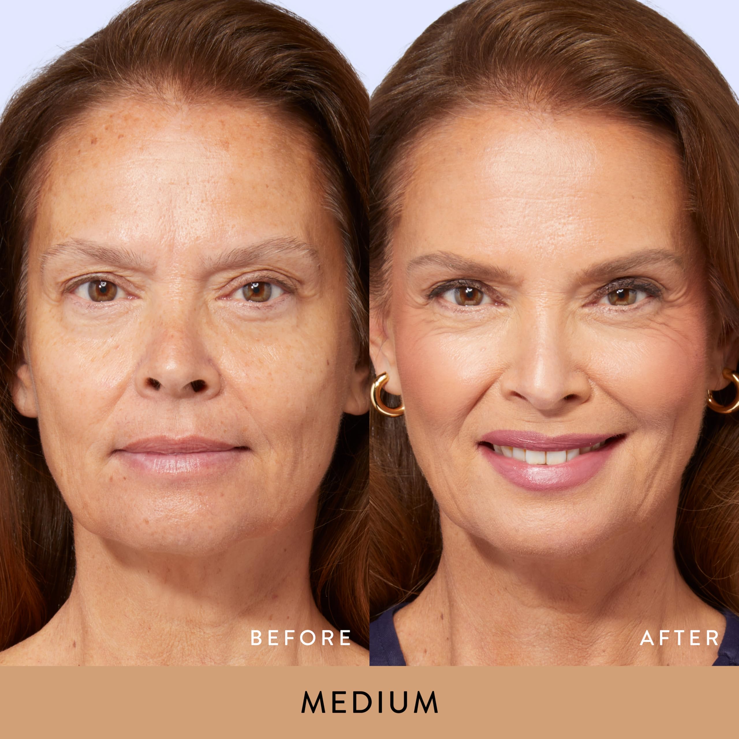 LAURA GELLER marbled baked powder swirls showing color-correcting benefit