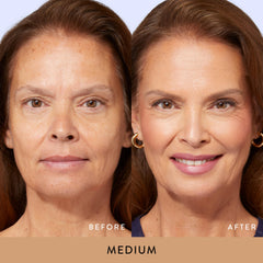 LAURA GELLER marbled baked powder swirls showing color-correcting benefit