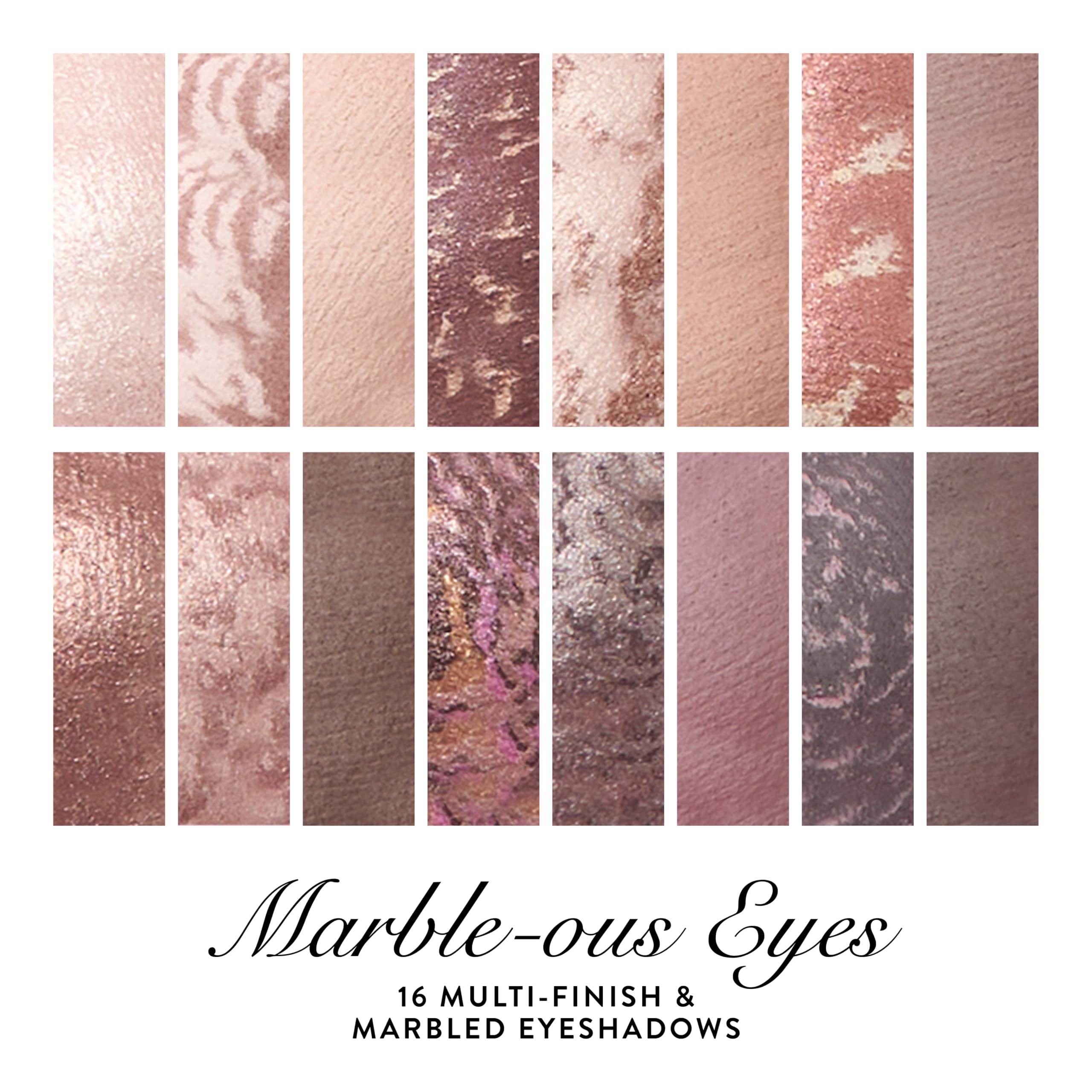 LAURA GELLER NEW YORK arm swatches lineup showing shade range and finish differences