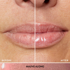 LAURA GELLER NEW YORK mauve along swatch on skin showing color payoff and glow