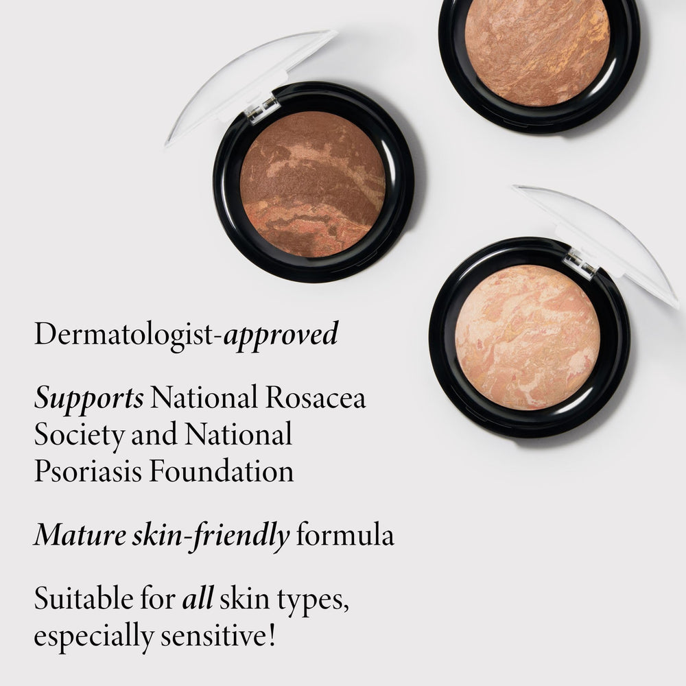 LAURA GELLER NEW YORK compact held in hand showing travel-size portability and easy touch-ups