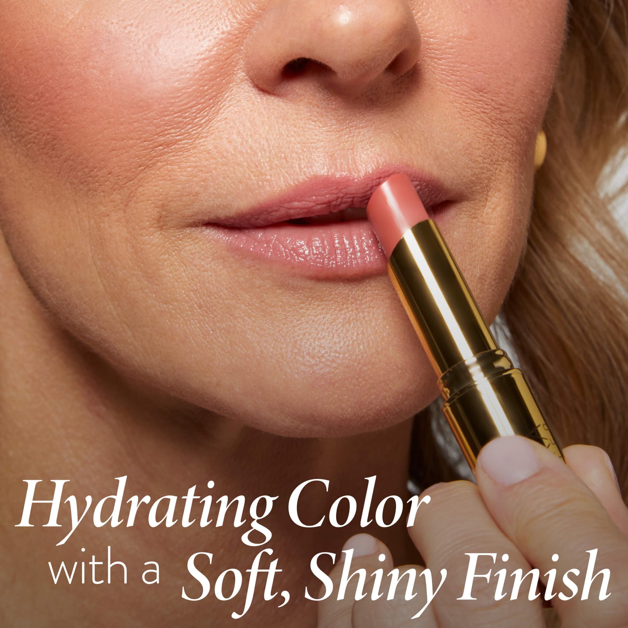 LAURA GELLER NEW YORK application on lips showing natural tint benefit