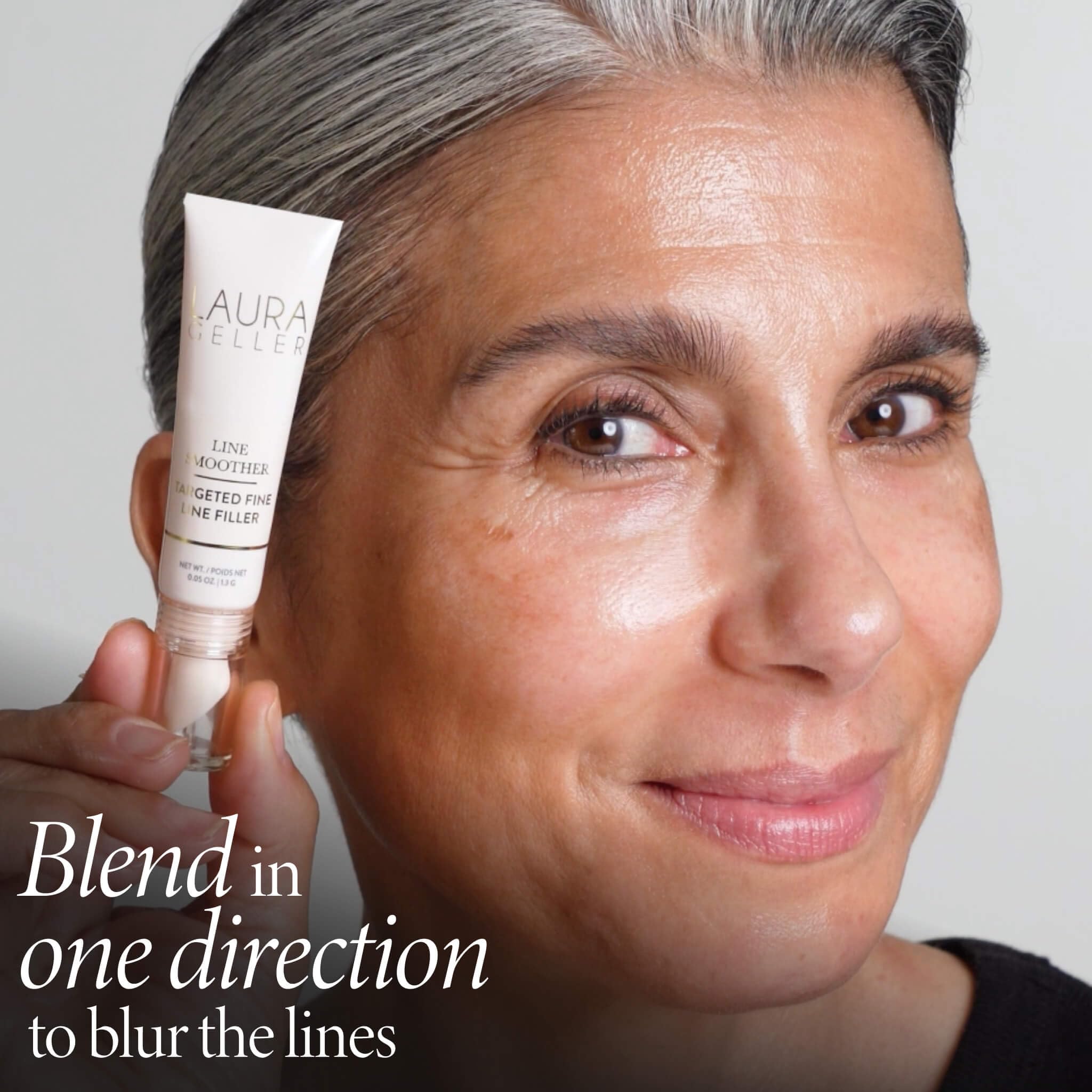 LAURA GELLER NEW YORK applying primer to eye area to reduce fine lines