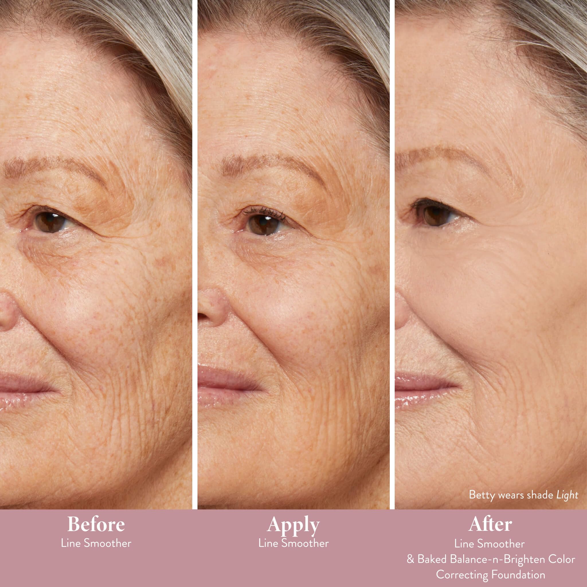 LAURA GELLER NEW YORK texture closeup revealing velvety finish and blur benefit