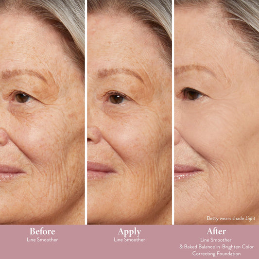 LAURA GELLER NEW YORK texture closeup revealing velvety finish and blur benefit