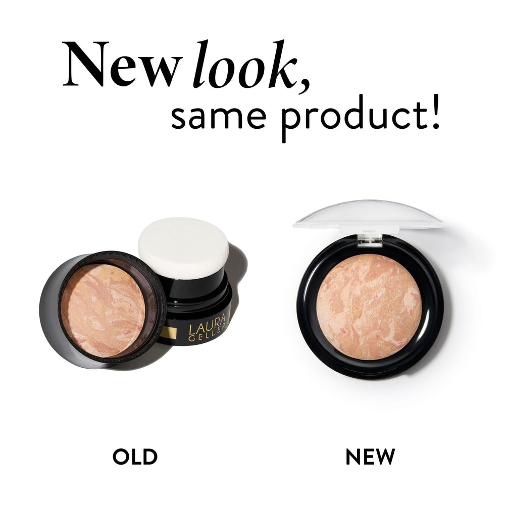 LAURA GELLER NEW YORK marbleized pan close-up highlighting color-correcting pigments
