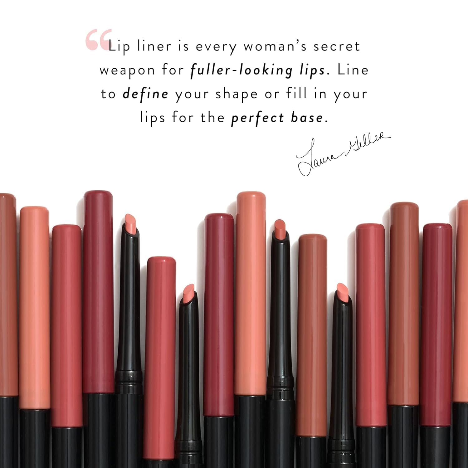 LAURA GELLER NEW YORK applied on lips model showing defined feather-proof finish