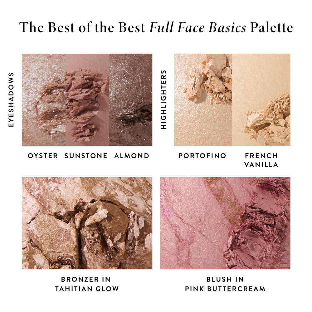 LAURA GELLER NEW YORK palette swatches on skin showing complementary shades and blendability