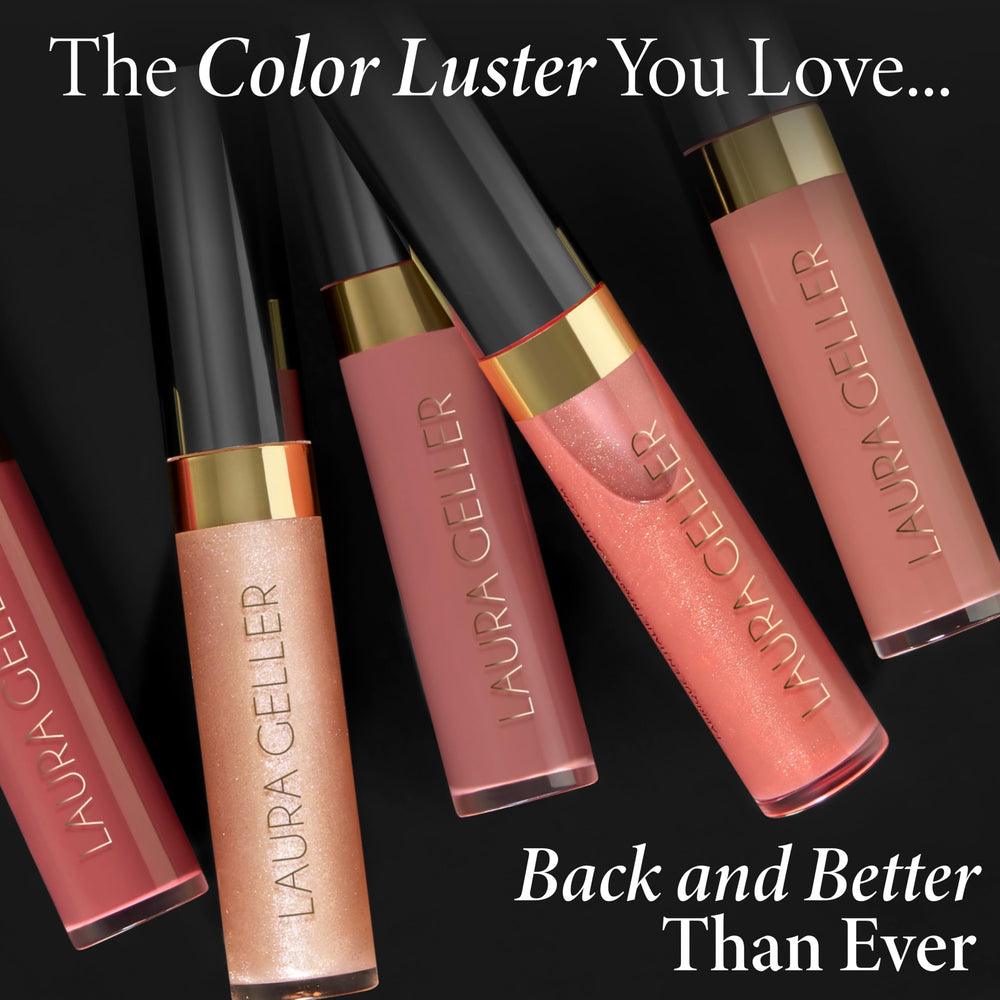 LAURA GELLER NEW YORK close-up of glossy texture highlighting hydrating finish and light reflection