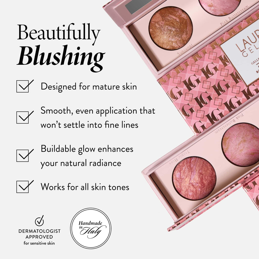 LAURA GELLER NEW YORK Tropic Hues swatch on skin adding coral-gold brightness
