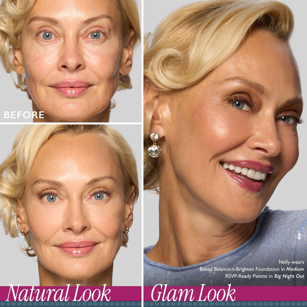 LAURA GELLER NEW YORK open palette top view showing organized shades for complete looks