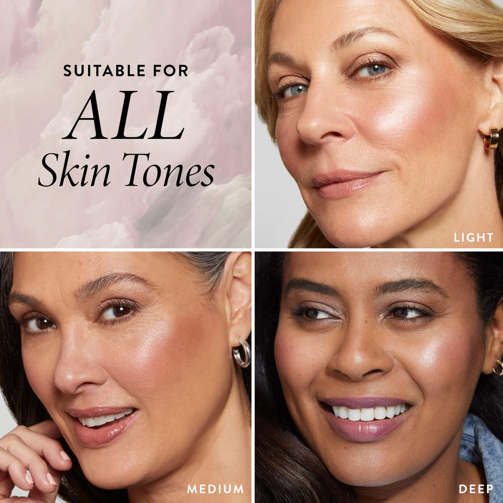 LAURA GELLER close-up baked powder texture showing silky finish and blendability benefit