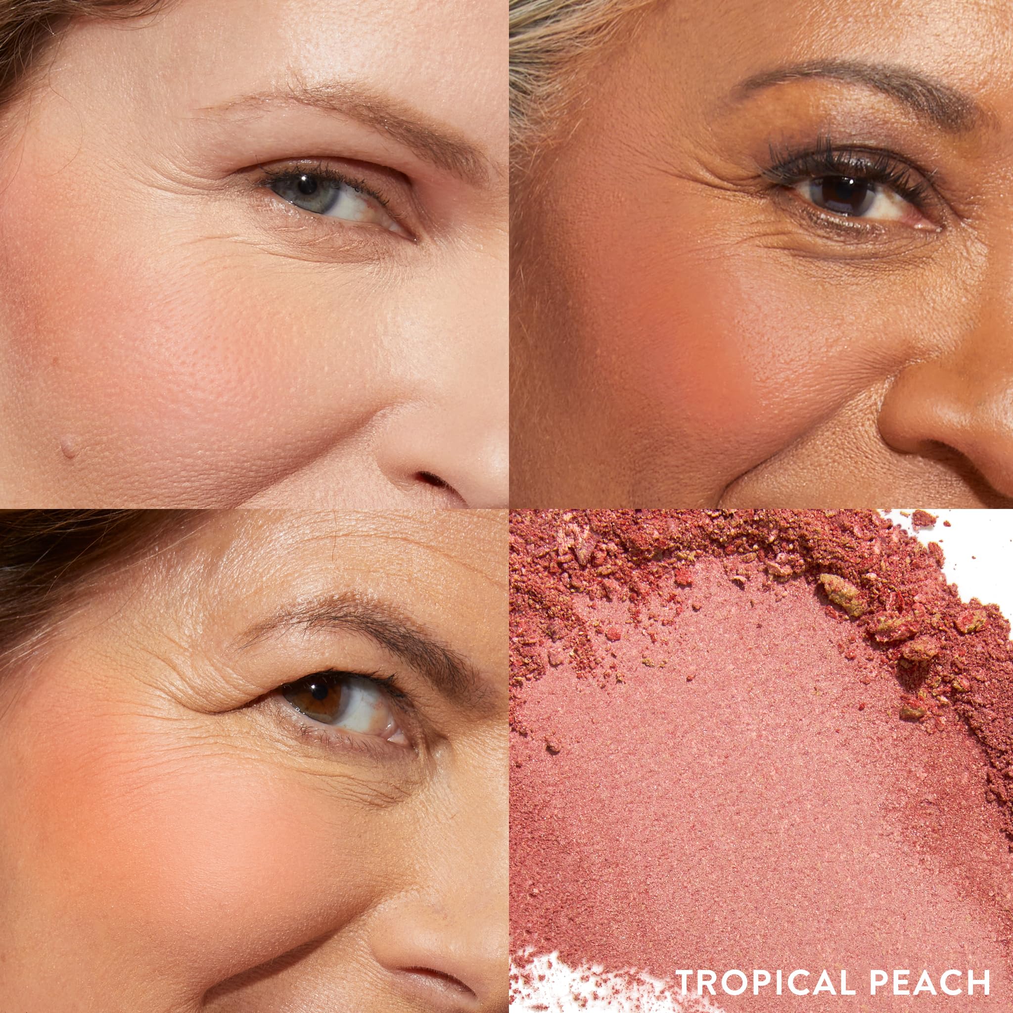 LAURA GELLER close-up of marbleized baked blush texture for smooth blend