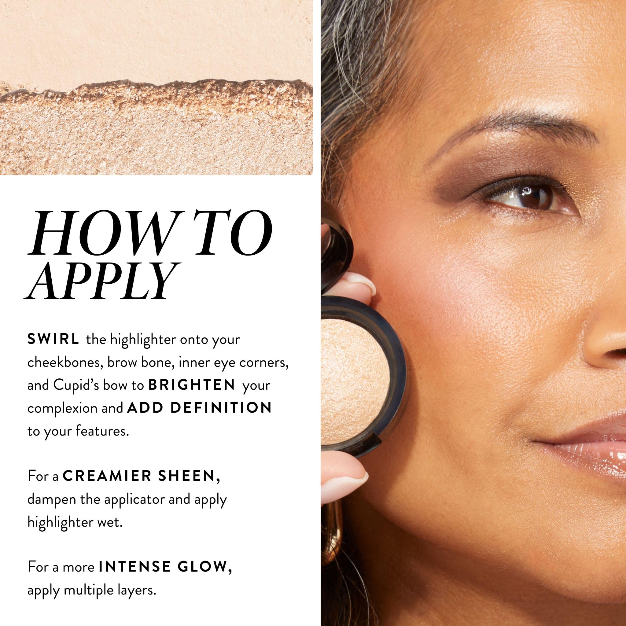 LAURA GELLER NEW YORK brush applying highlight for instant luminosity